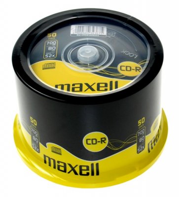 Maxell CD-R 700 MB - 52x - 50 pièces en Cakebox -->
