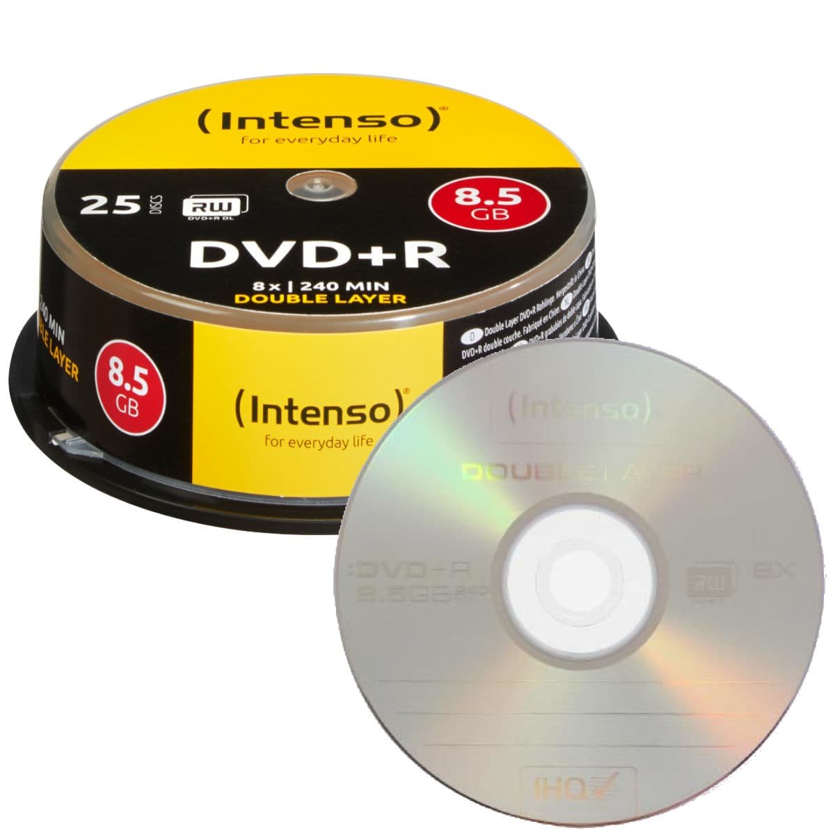 MediaRange DVD+R Double Layer 8.5 GB 8x imprimée 25 pièces