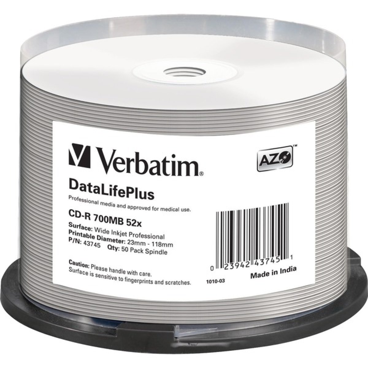 Verbatim Professional CD-R 700 MB 52x imprimable blanche 50 pièces